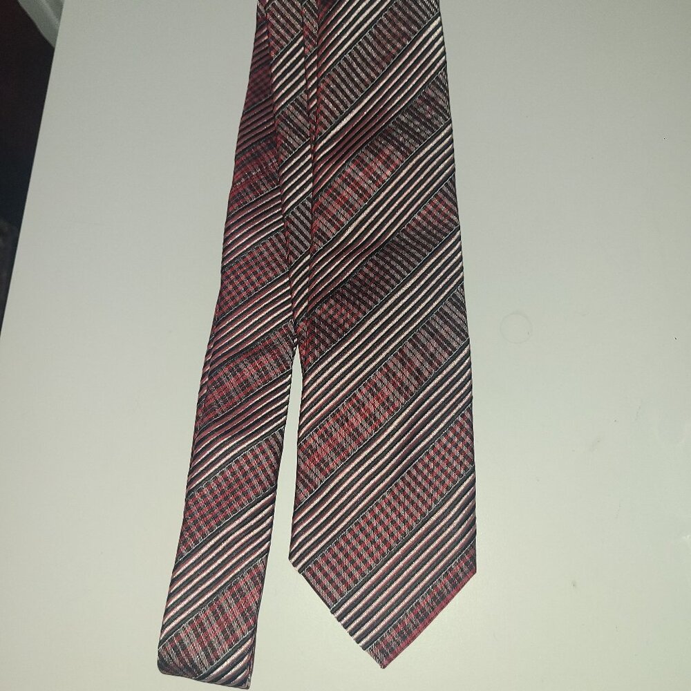 Imani Uomo Pink & Black Silk Tie